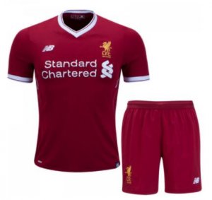 Liverpool 2017/18 Home Red Soccer Jersey Uniform (Shirt+Shorts)