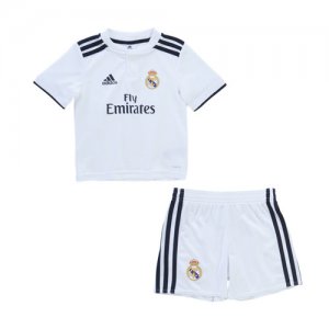 Real Madrid 2018/19 Home Kids Soccer Jersey Kit Children Shirt + Shorts