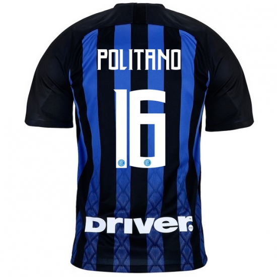 Inter Milan 2018/19 POLITANO 16 Home Shirt Soccer Jersey - Click Image to Close