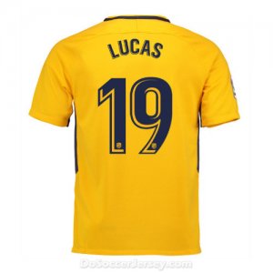 Atlético de Madrid 2017/18 Away Lucas #19 Shirt Soccer Jersey