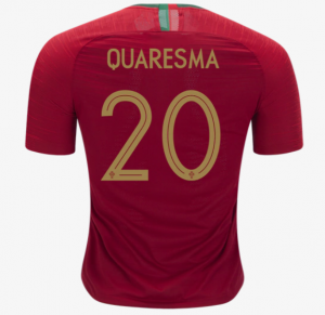 Portugal 2018 World Cup Home Ricardo Quaresma Shirt Soccer Jersey