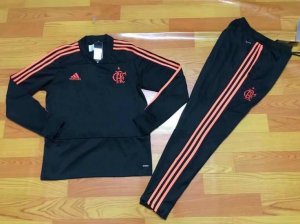 Flamengo 2018/19 Black V'Neck Training Suit (Sweatshirt+Trouser)