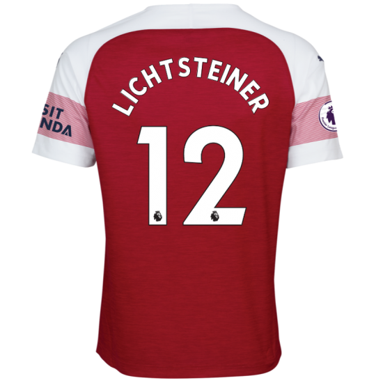 Arsenal 2018/19 Stephan Lichtsteiner 12 Home Shirt Soccer Jersey - Click Image to Close