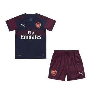 Arsenal 2018/19 Away Kids Soccer Jersey Kit Children Shirt + Shorts