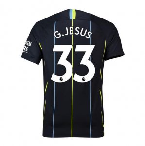 Manchester City 2018/19 G.Jesus 33 Away Shirt Soccer Jersey
