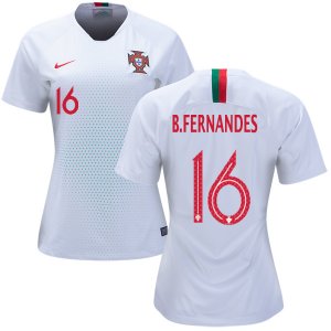 Portugal 2018 World Cup BRUNO FERNANDES 16 Away Women's Shirt Soccer Jersey