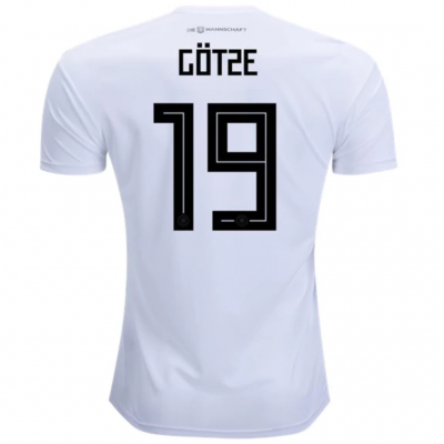 Germany 2018 World Cup Home Mario Gotze #19 Shirt Soccer Jersey