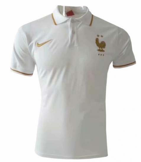 France 2019/2020 White Polo Shirt - Click Image to Close