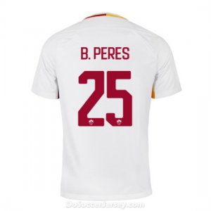 AS ROMA 2017/18 Away B. PERES #25 Shirt Soccer Jersey