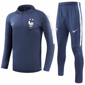 France 2 Stars FIFA World Cup 2018 Royal Blue Training Suit (Shirt+Trouser)