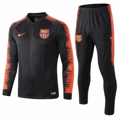 Barcelona 2018/19 Black Stripe Training Suit (Jacket+Trouser)
