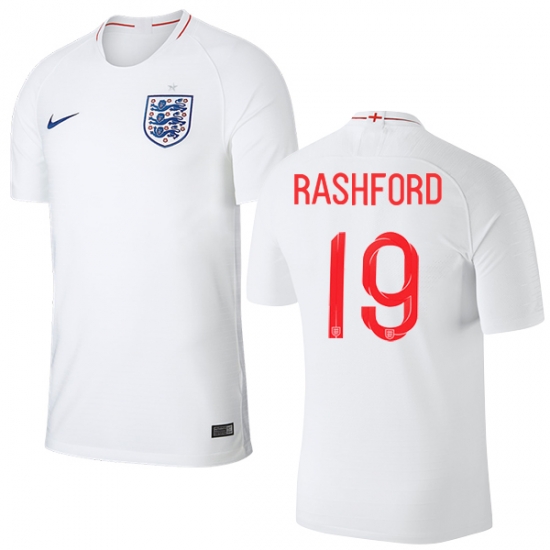 England 2018 FIFA World Cup MARCUS RASHFORD 19 Home Shirt Soccer Jersey - Click Image to Close