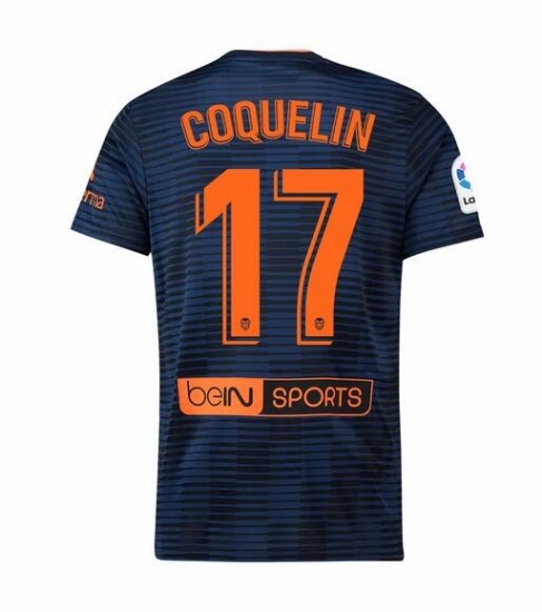 Valencia 2018/19 COQUELIN 17 Away Shirt Soccer Jersey - Click Image to Close