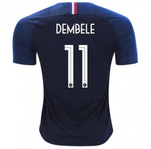 France 2018 World Cup Home Ousmane Dembele 11 Shirt Soccer Jersey