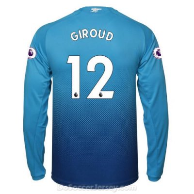Arsenal 2017/18 Away GIROUD #12 Long Sleeved Shirt Soccer Jersey