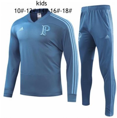 Kids Palmeiras 2018/19 O-Neck Blue Training Suit