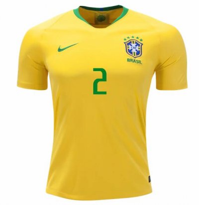 Brazil 2018 World Cup Home Dani Alves Shirt Soccer Jersey