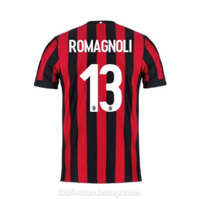 AC Milan 2017/18 Home Romagnoli #13 Shirt Soccer Jersey