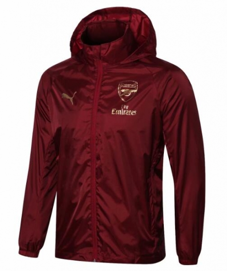 Arsenal 2018/19 Burgundy Woven Windrunner Jacket - Click Image to Close