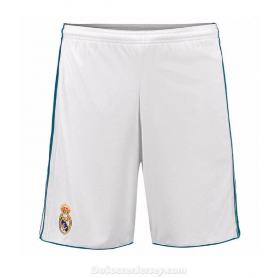Real Madrid 2017/18 Home Soccer Shorts - Click Image to Close
