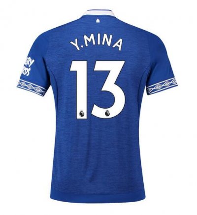Everton 2018/19 Y.Mina 13 Home Shirt Soccer Jersey