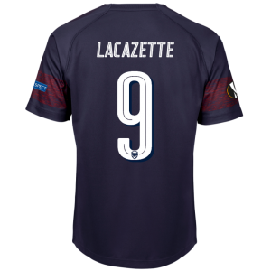 Arsenal 2018/19 Alexandre Lacazette 9 UEFA Europa Away Shirt Soccer Jersey
