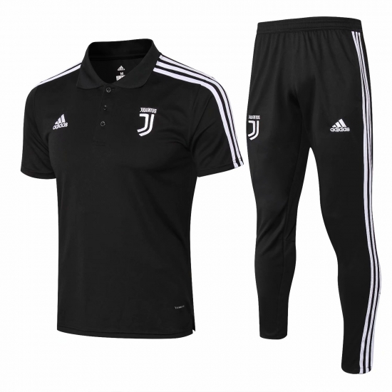 Juventus 2018/19 Black Polo Shirt + Pants Training Suit - Click Image to Close