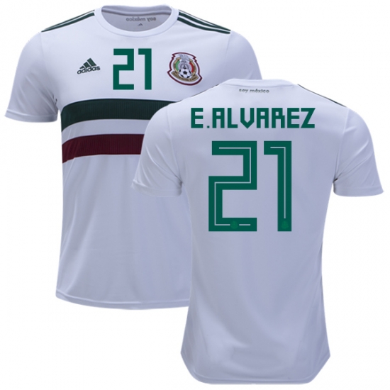 Mexico 2018 World Cup Away EDSON ALVAREZ 21 Shirt Soccer Jersey - Click Image to Close