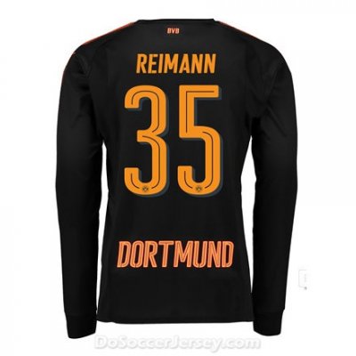 Borussia Dortmund 2017/18 Home Goalkeeper Reimann #35 LS Soccer Shirt