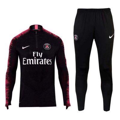 PSG 2018/19 Zipper Black Stripe Training Suit