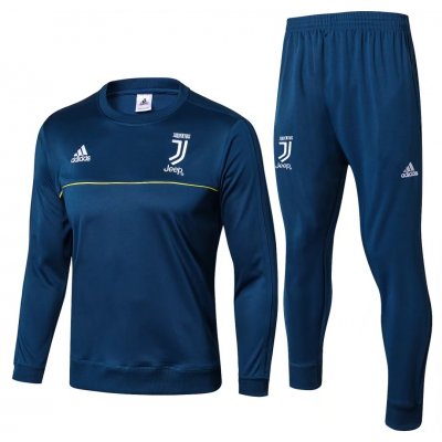 Juventus 2017/18 Blue O'Neck Training Suit (Shirt+Trouser)