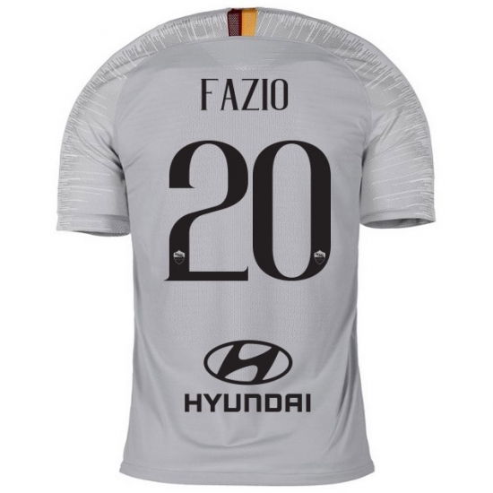 AS Roma 2018/19 FAZIO 20 Away Shirt Soccer Jersey - Click Image to Close