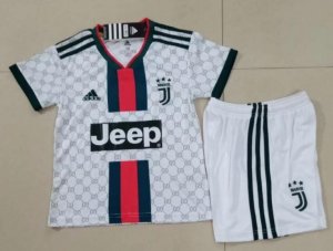 Juventus 2019/20 Gucci Kids Soccer Jersey Kit Children Shirt + Shorts