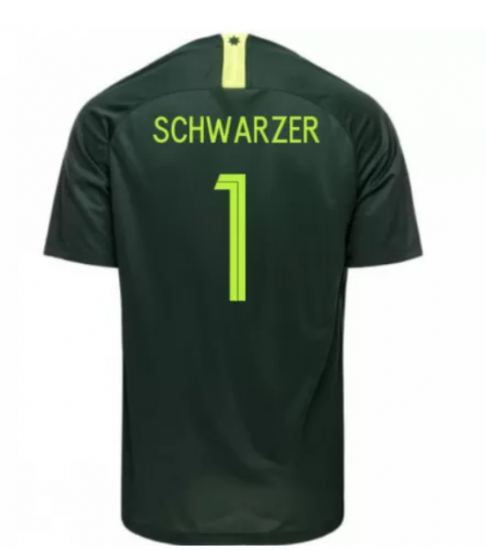 Australia 2018 FIFA World Cup Away Schwarzer Shirt Soccer Jersey - Click Image to Close