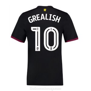 Aston Villa 2017/18 Away Grealish #10 Shirt Soccer Jersey