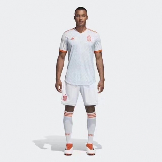 Spain 2018 World Cup Away Soccer Uniform (Jersey+Shorts) - Click Image to Close