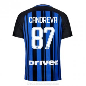 Inter Milan 2017/18 Home CANDREVA #87 Shirt Soccer Jersey