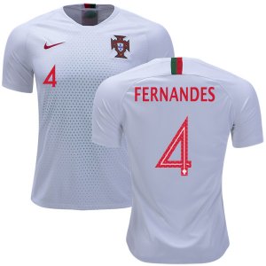 Portugal 2018 World Cup MANUEL FERNANDES 4 Away Shirt Soccer Jersey