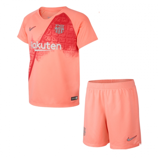 Barcelona 2018/19 Third Kids Soccer Jersey Kit Children Shirt + Shorts - Click Image to Close