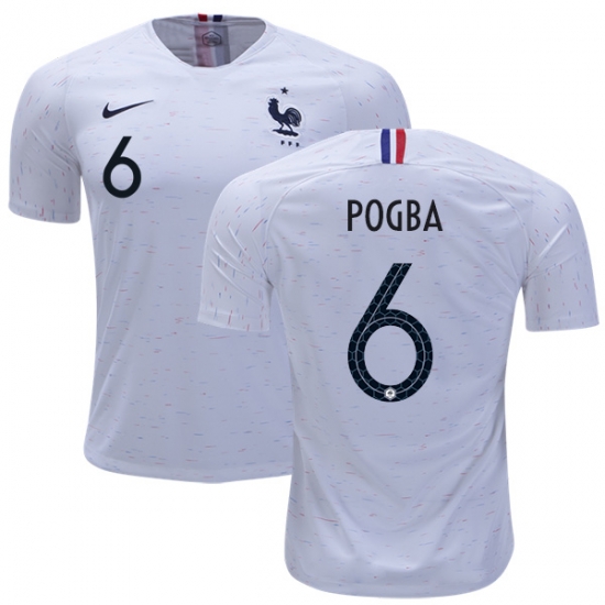France 2018 World Cup PAUL POGBA 6 Away Shirt Soccer Jersey - Click Image to Close