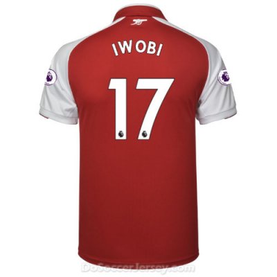 Arsenal 2017/18 Home IWOBI #17 Shirt Soccer Jersey