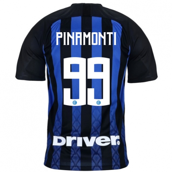 Inter Milan 2018/19 PINAMONTI 99 Home Shirt Soccer Jersey - Click Image to Close