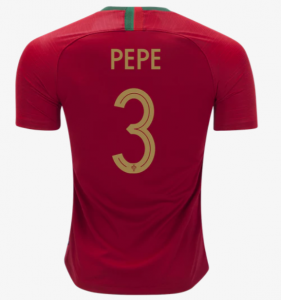 Portugal 2018 World Cup Home Pepe Shirt Soccer Jersey