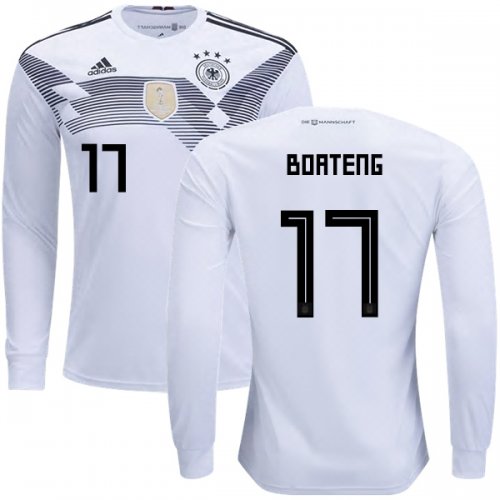 Germany 2018 World Cup JEROME BOATENG 17 Home Long Sleeve Shirt Soccer Jersey