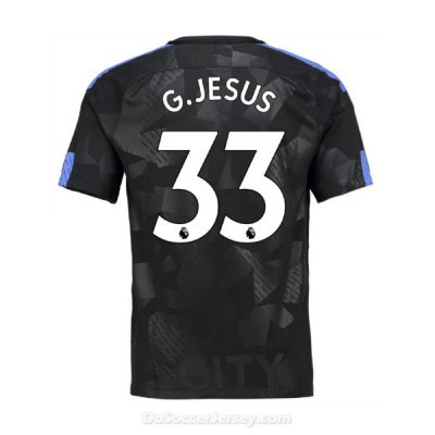 Manchester City 2017/18 Third G.Jesus #33 Shirt Soccer Jersey