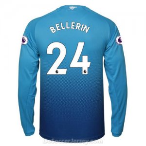 Arsenal 2017/18 Away BELLERIN #24 Long Sleeved Shirt Soccer Jersey
