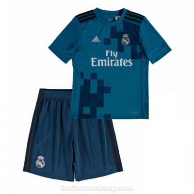 Real Madrid 2017/18 Third Kids Soccer Kit Children Shirt And Shorts