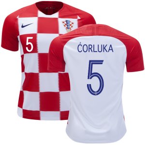 Croatia 2018 World Cup Home VEDRAN CORLUKA 5 Shirt Soccer Jersey