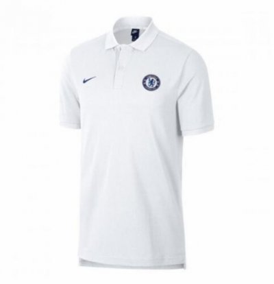 Chelsea 2018/19 White Polo Shirt