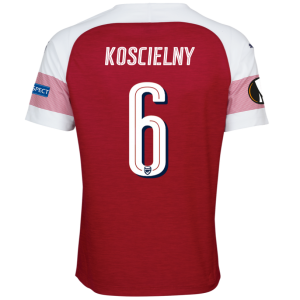 Arsenal 2018/19 Laurent Koscielny 6 UEFA Europa Home Shirt Soccer Jersey